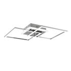 Plafon moderno cromo, Semira, 25W, LED 4000K, regulável em 3 níveis