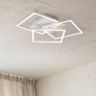 Plafon moderno branco, Bibiana, 28W, LED ajustável de branco quente a branco frio, com comando à distância