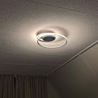 Plafon moderno branco, Sassandra, 22W, LED 3000K, regulável em 3 níveis