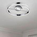 Plafon design cromo, Resy, 37W, LED 4000K, regulável em 3 níveis