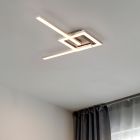 Candeeiro de teto design níquel, Mahad, 17W, LED 3000K