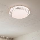 Plafon moderno branco, Ouafa, 22W, LED ajustável de branco quente a branco frio, com comando à distância
