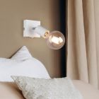 Foco de parede moderno branco, Odin, com interruptor