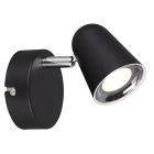Foco de parede moderno preto, Taj, 3W, LED 3000K