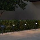 Foco de jardim solar de alumínio preto, Mijke, 0,5W, LED 4000K, IP44