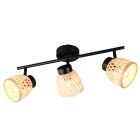 Foco de teto de rattan castanho, Laut