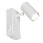 Aplique de parede moderno branco, Suradj, com interruptor