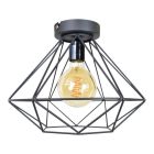 Candeeiro de teto preto industrial, Merlon