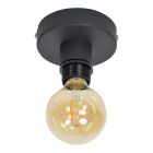 Candeeiro de teto preto industrial, Moda