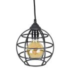 Candeeiro suspenso preto industrial, Roland