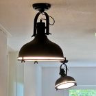 Candeeiro de teto preto industrial, Liga