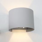 Candeeiro up down cinzento moderno, Dion, 6W, LED 3000K, IP65