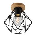 Candeeiro de teto preto industrial, Jochem