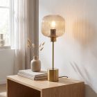 Candeeiro de mesa âmbar design, Charlois, com interruptor