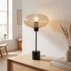 Candeeiro de mesa âmbar design, Charlois, com interruptor