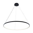 Candeeiro suspenso preto design, Kubra, 36W, LED ajustável de branco quente a branco frio