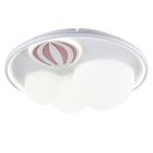Plafon quarto infantil rosa de metal, Balloon, 42W, LED 3000K, regulável em 3 níveis