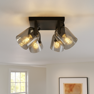 Foco de teto cinzento design, Clyde