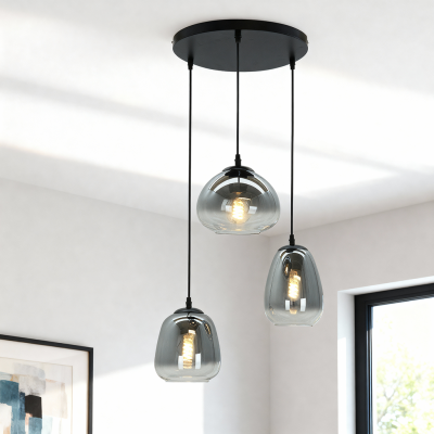 Candeeiro suspenso cinzento design, Semra