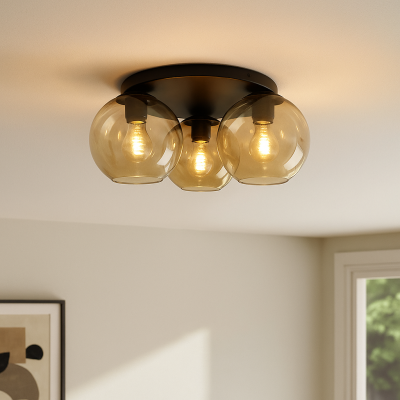 Candeeiro de teto âmbar design, Emerson