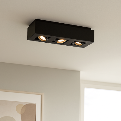 Aplique de teto preto moderno, Akira