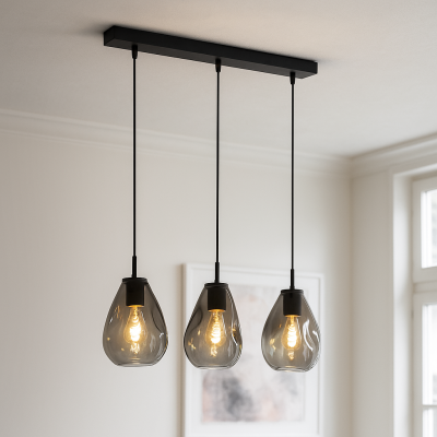 Candeeiro suspenso cinzento design, Evito