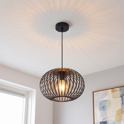 Candeeiro suspenso preto industrial, Lieve