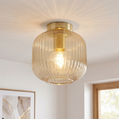 Candeeiro de teto âmbar retrô, Charlois