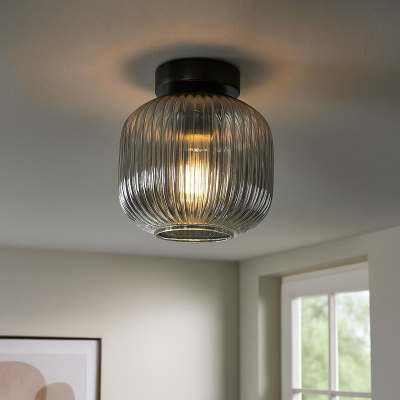 Candeeiro de teto cinzento retrô, Charlois