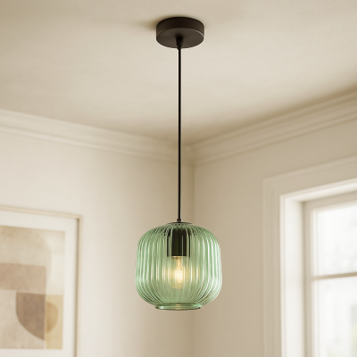 Candeeiro suspenso verde design, Charlois