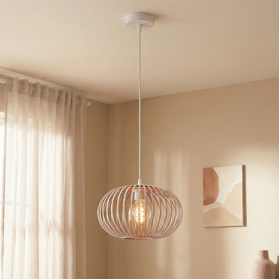 Candeeiro suspenso rosa industrial, Lieve
