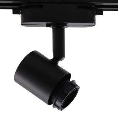 Spot para trilho monofásico preto de plástico, Merve