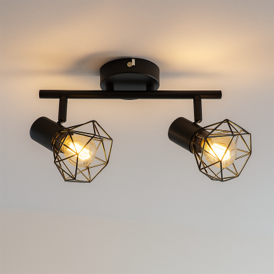 Foco de teto preto industrial, Jaylano