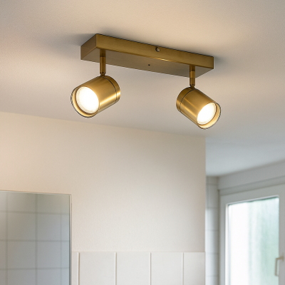 Candeeiro de teto para casa de banho latão moderno, Ciara, IP44