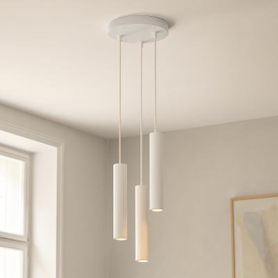 Candeeiro suspenso branco moderno, Nadi