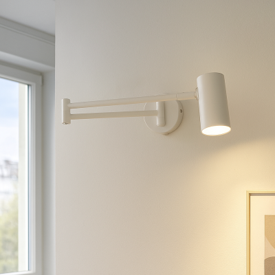 Foco de parede branco moderno, Elena, com interruptor