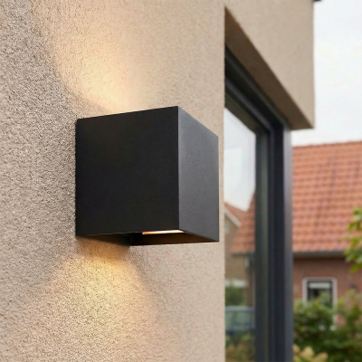 Candeeiro up down preto moderno, Dion, 6W, LED dim to warm, IP65