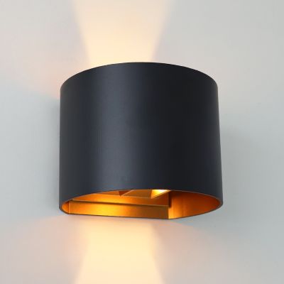 Candeeiro up down preto moderno, Dion, IP65