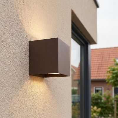 Candeeiro up down cor de ferrugem moderno, Dion, IP65
