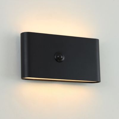 Candeeiro de parede recarregável preto moderno, Rodigo, 1W, LED 3000K, IP44