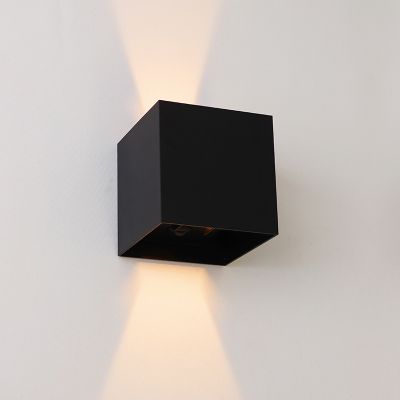 Candeeiro de parede recarregável preto moderno, Dion, 1W, LED 2700K