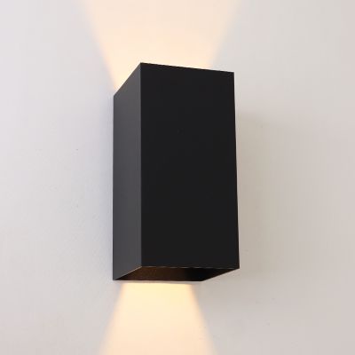 Candeeiro up down preto moderno, Dion, 6W, LED 2700K, IP54