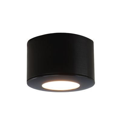 Aplique de teto de veranda de alumínio preto, Vasso, 3W, LED 2700K, IP44
