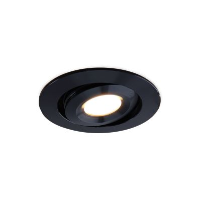 Foco de encastrar de veranda preto moderno, Rona, 3W, LED 2700K, IP44