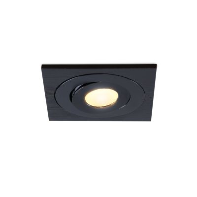 Foco de encastrar de veranda preto moderno, Rona, 3W, LED 2700K, IP44
