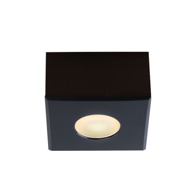 Aplique de teto de veranda de alumínio preto, Fredo, 3W, LED 2700K, IP44