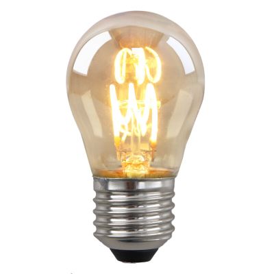 Lâmpada de filamento LED E27 Olucia dimerizável Tuelo, âmbar, 4W, 2200K