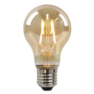 Lâmpada de filamento LED E27 Olucia Yona, âmbar, A60, 2W, 2200K, dimerizável