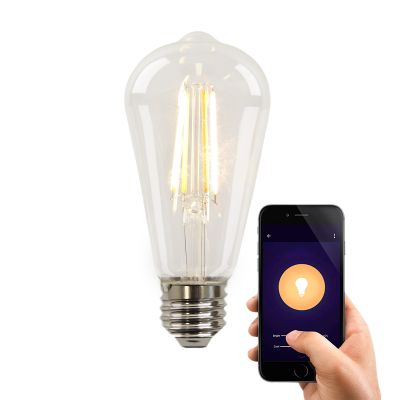 Lâmpada LED inteligente E27 Olucia Deco, 5W, dimerizável até quente.