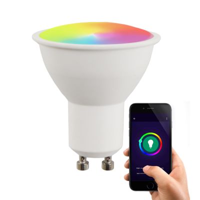 Lâmpada LED inteligente GU10 Olucia Antonie, 5W, RGBW